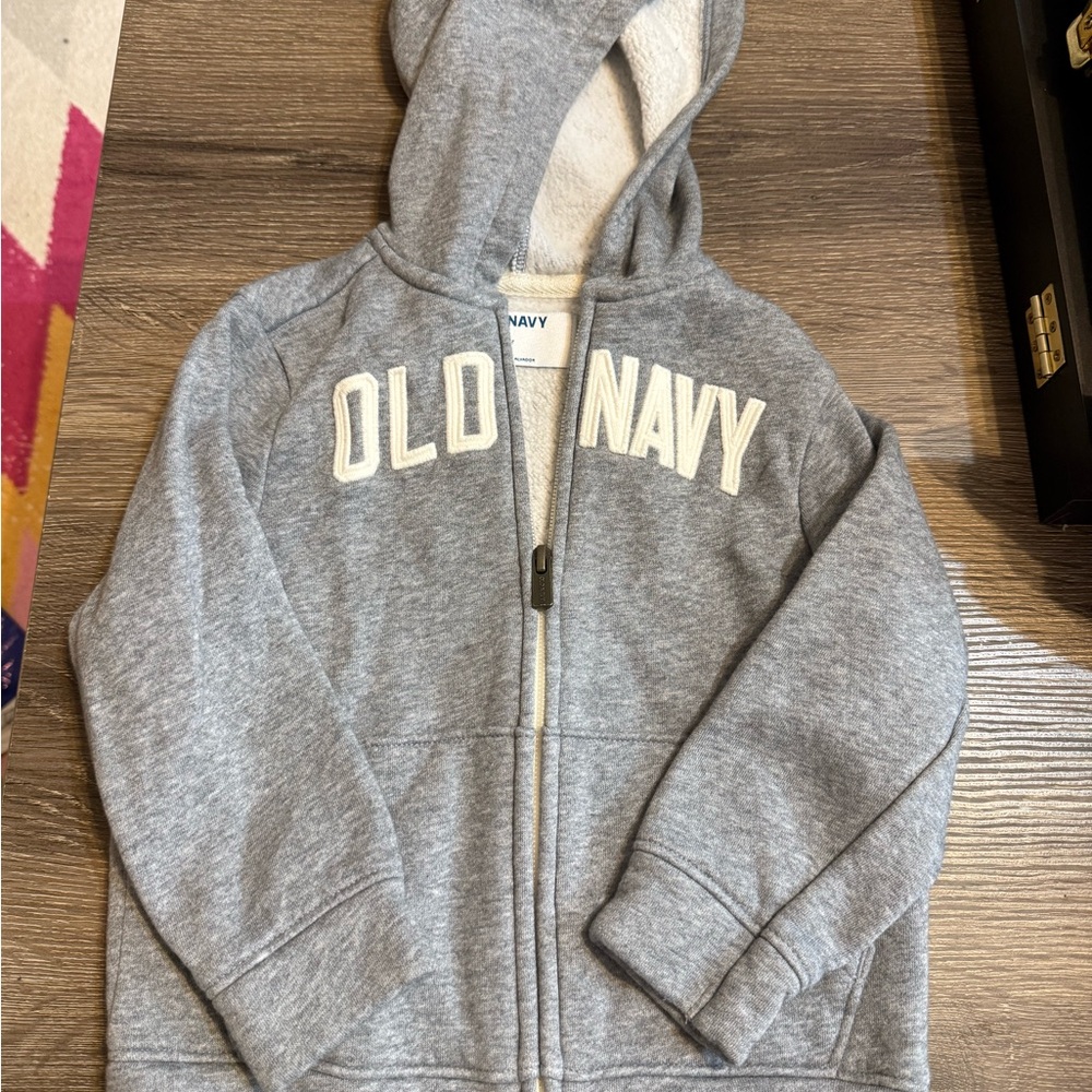 Old Navy Heather Gray Kids Zip-Up Hoodie